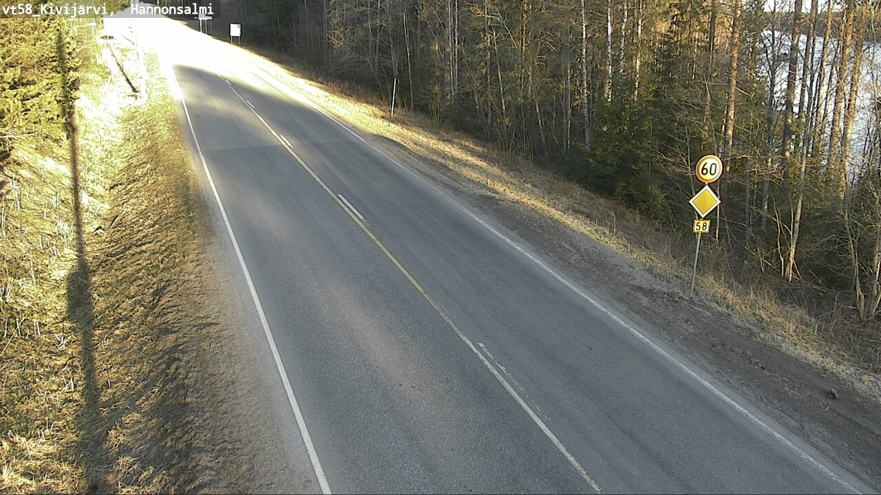 Weather Camera Image Road 58 Kivijärvi, Hannonsalmi, Kivijärvi, Keski-Suomi