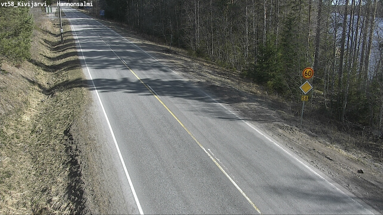 Weather Camera Image Road 58 Kivijärvi, Hannonsalmi, Kivijärvi, Keski-Suomi