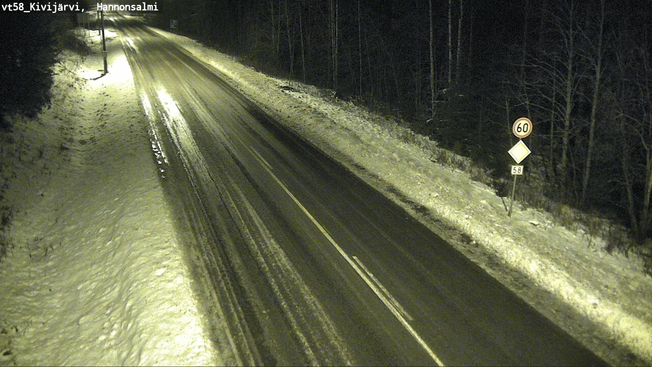 Weather Camera Image Road 58 Kivijärvi, Hannonsalmi, Kivijärvi, Keski-Suomi