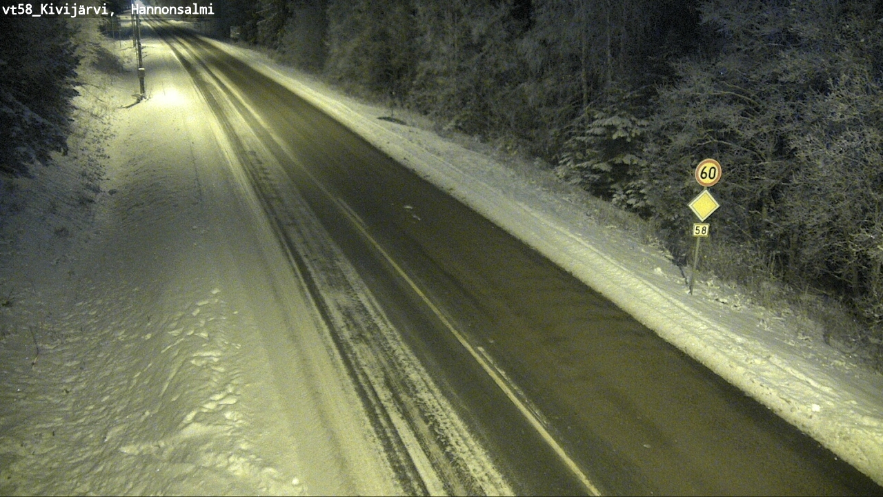 Weather Camera Image Road 58 Kivijärvi, Hannonsalmi, Kivijärvi, Keski-Suomi
