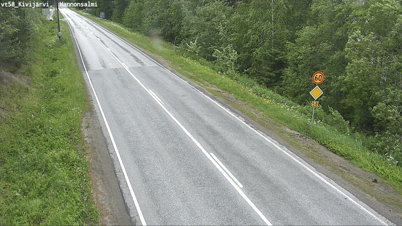 Weather Camera Image Road 58 Kivijärvi, Hannonsalmi, Kivijärvi, Keski-Suomi