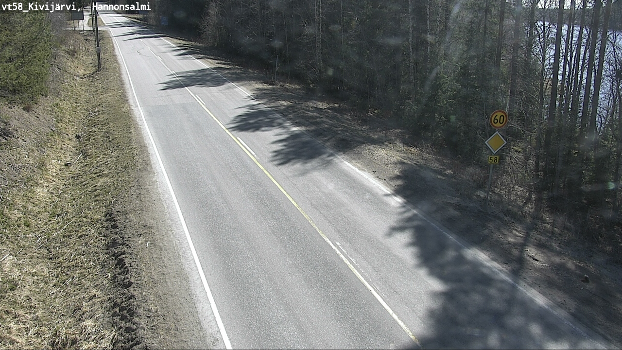 Weather Camera Image Road 58 Kivijärvi, Hannonsalmi, Kivijärvi, Keski-Suomi
