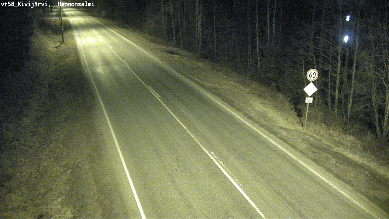 Weather Camera Image Road 58 Kivijärvi, Hannonsalmi, Kivijärvi, Keski-Suomi