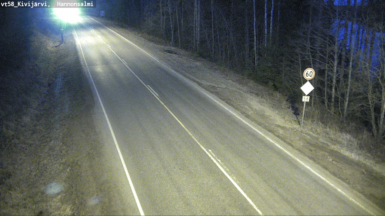 Weather Camera Image Road 58 Kivijärvi, Hannonsalmi, Kivijärvi, Keski-Suomi