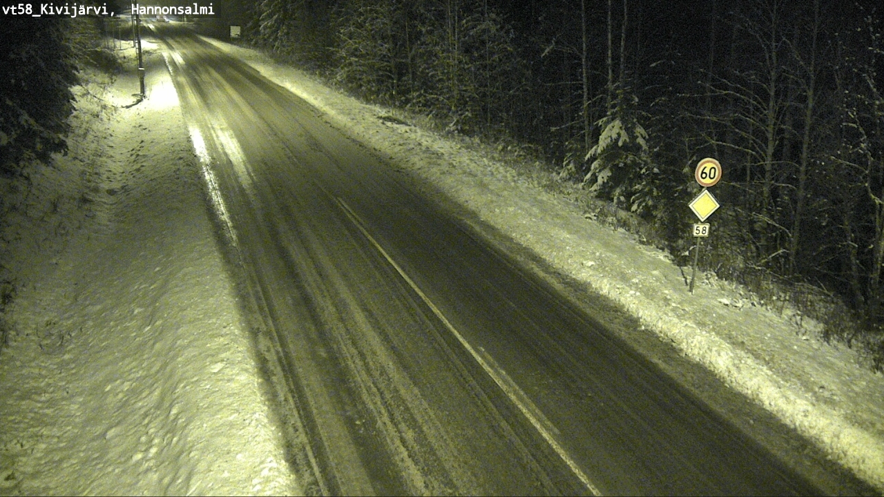 Weather Camera Image Road 58 Kivijärvi, Hannonsalmi, Kivijärvi, Keski-Suomi