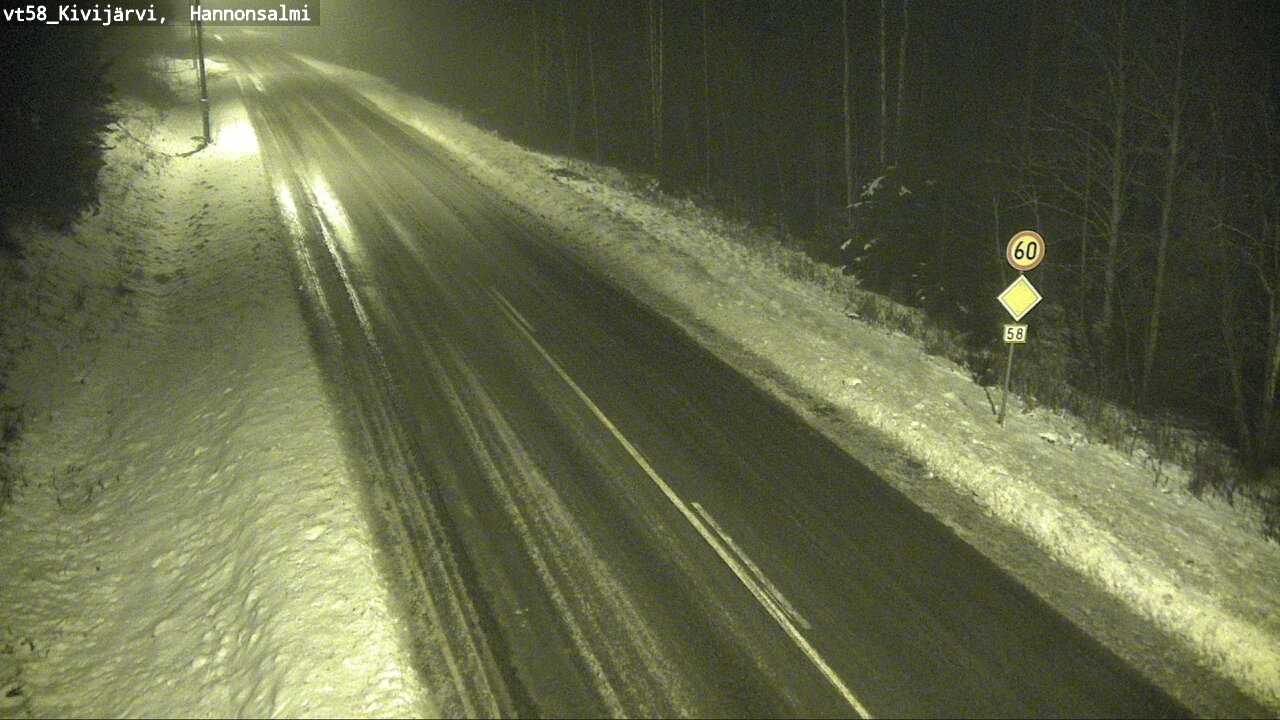 Weather Camera Image Road 58 Kivijärvi, Hannonsalmi, Kivijärvi, Keski-Suomi
