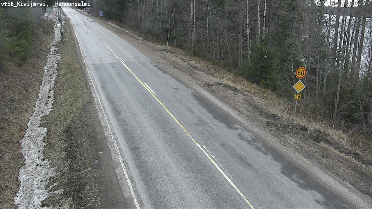 Weather Camera Image Road 58 Kivijärvi, Hannonsalmi, Kivijärvi, Keski-Suomi