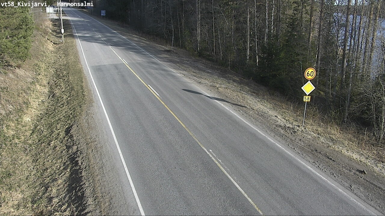 Weather Camera Image Road 58 Kivijärvi, Hannonsalmi, Kivijärvi, Keski-Suomi