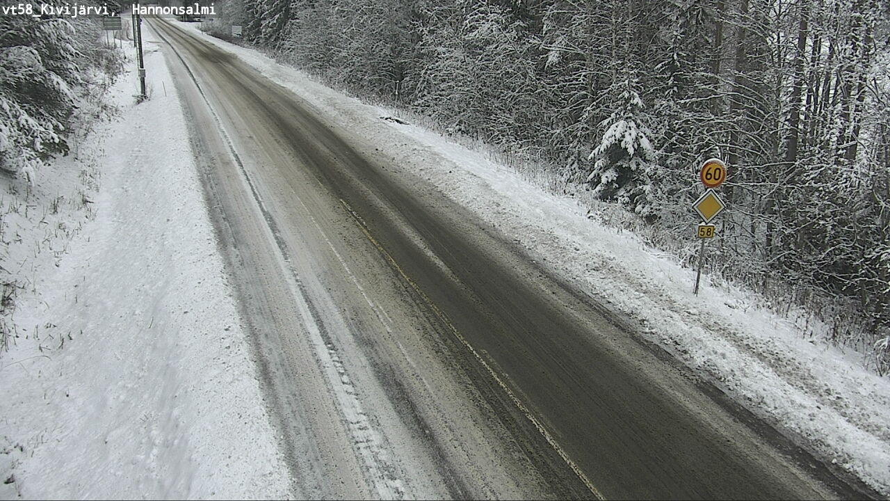Weather Camera Image Road 58 Kivijärvi, Hannonsalmi, Kivijärvi, Keski-Suomi