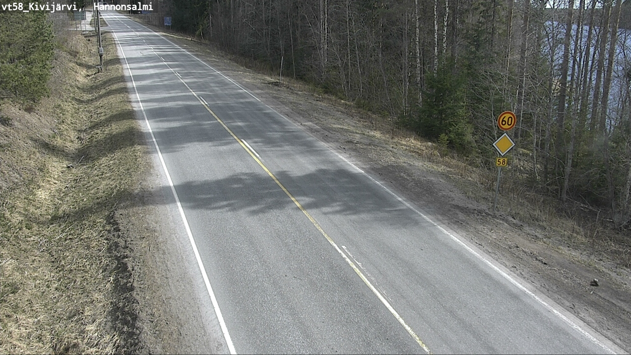Weather Camera Image Road 58 Kivijärvi, Hannonsalmi, Kivijärvi, Keski-Suomi