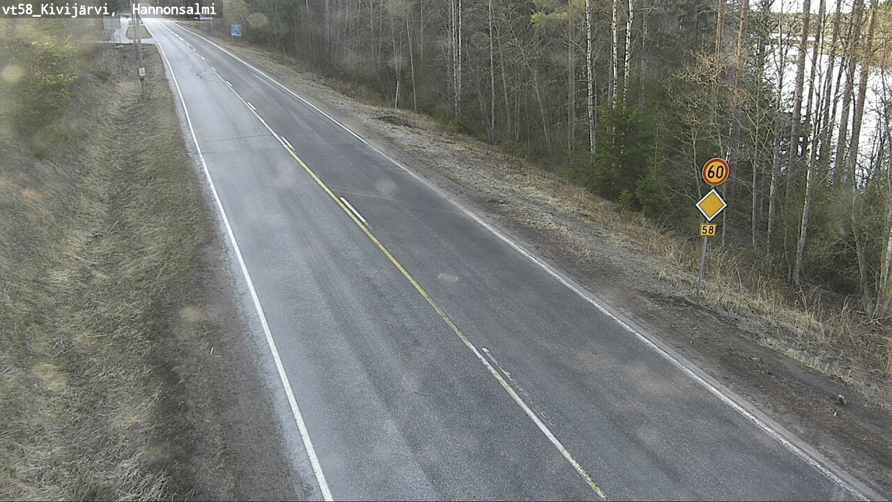 Weather Camera Image Road 58 Kivijärvi, Hannonsalmi, Kivijärvi, Keski-Suomi