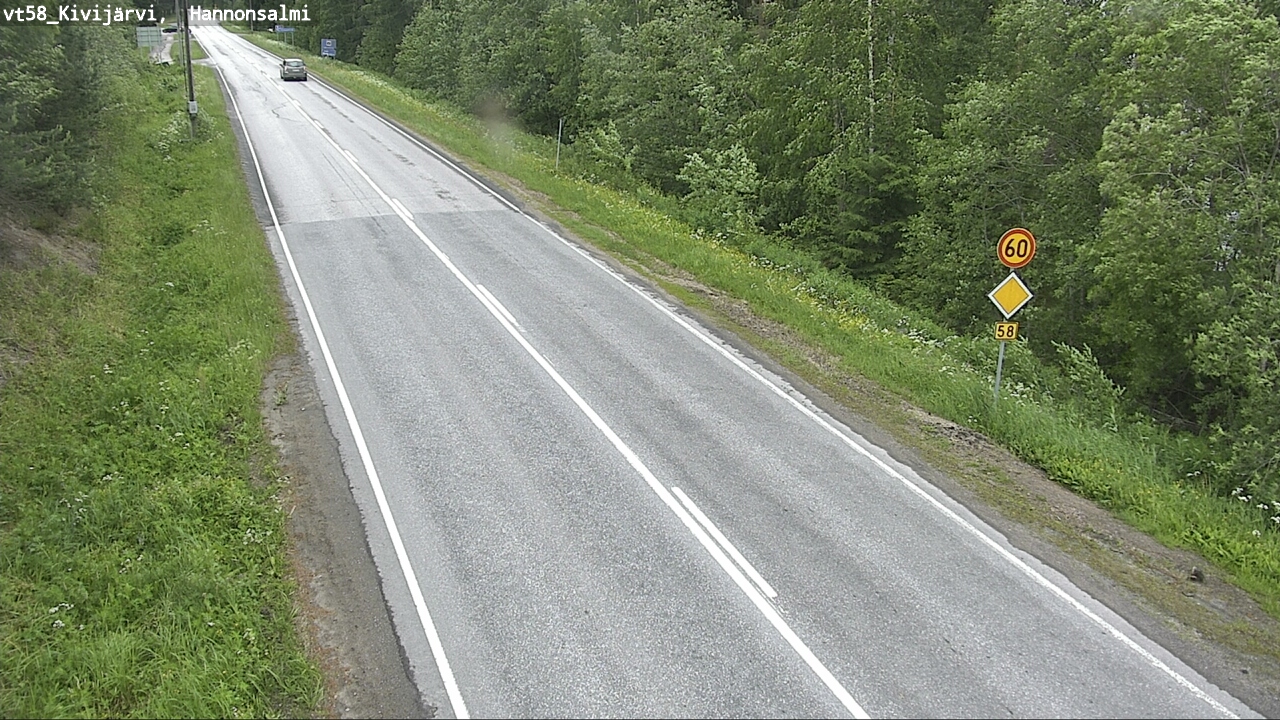 Weather Camera Image Road 58 Kivijärvi, Hannonsalmi, Kivijärvi, Keski-Suomi