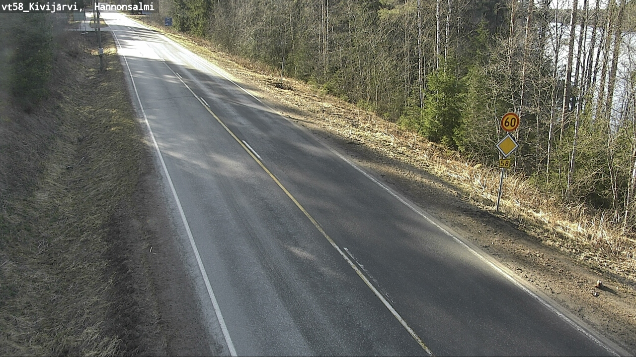 Weather Camera Image Road 58 Kivijärvi, Hannonsalmi, Kivijärvi, Keski-Suomi
