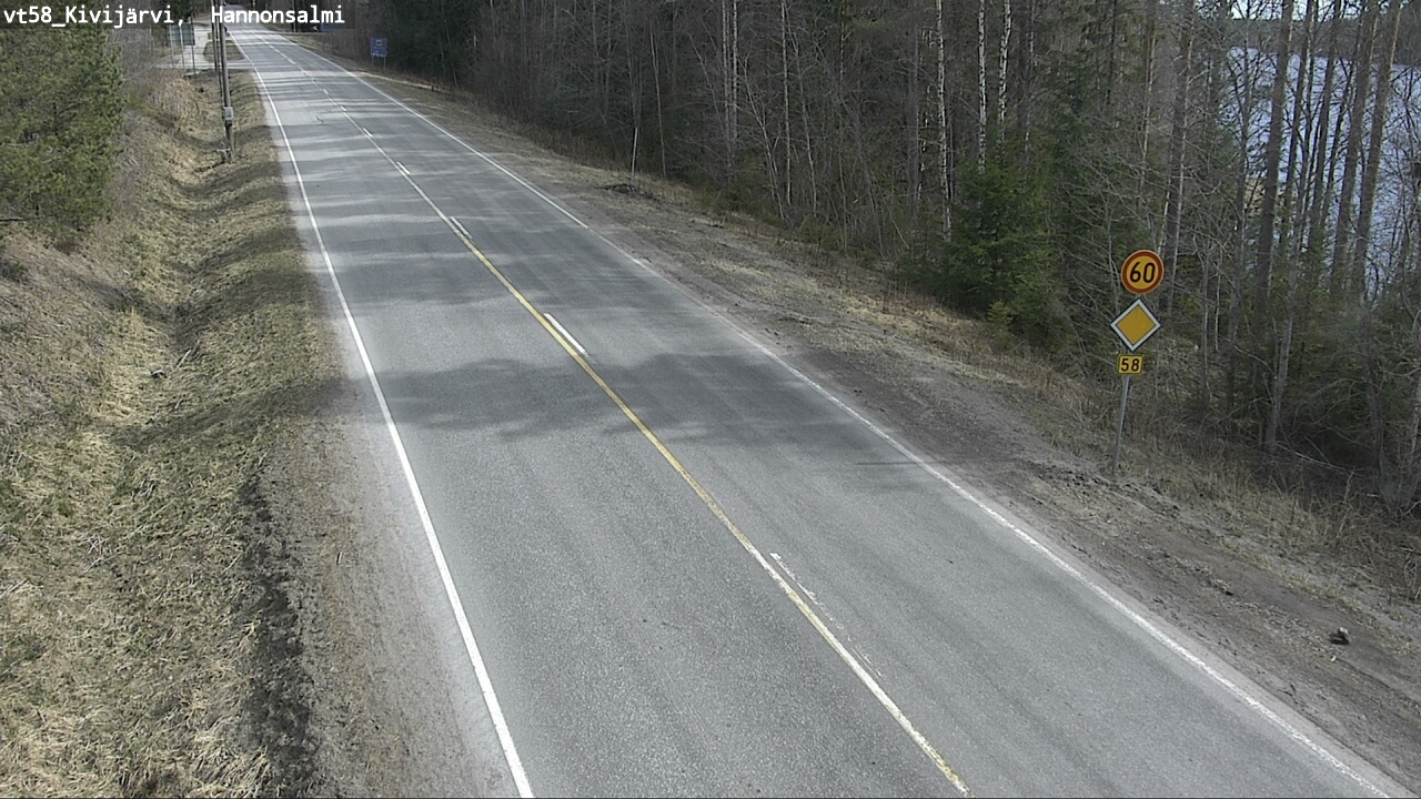 Weather Camera Image Road 58 Kivijärvi, Hannonsalmi, Kivijärvi, Keski-Suomi
