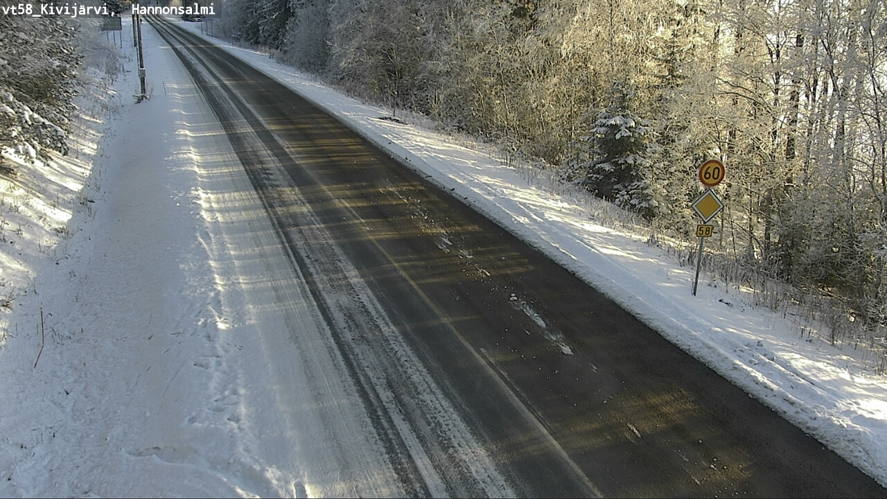 Weather Camera Image Road 58 Kivijärvi, Hannonsalmi, Kivijärvi, Keski-Suomi