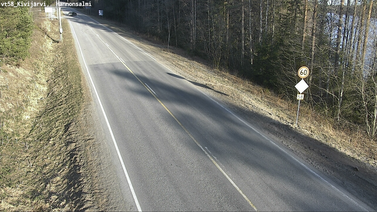 Weather Camera Image Road 58 Kivijärvi, Hannonsalmi, Kivijärvi, Keski-Suomi