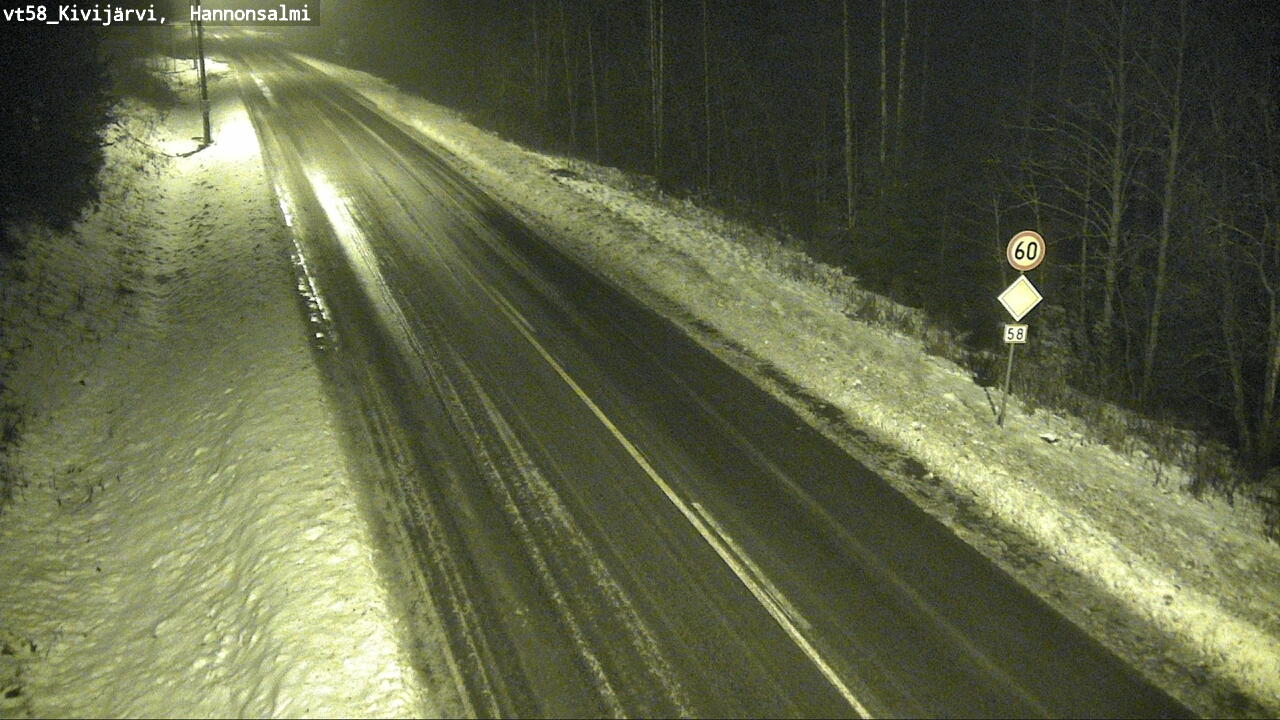 Weather Camera Image Road 58 Kivijärvi, Hannonsalmi, Kivijärvi, Keski-Suomi