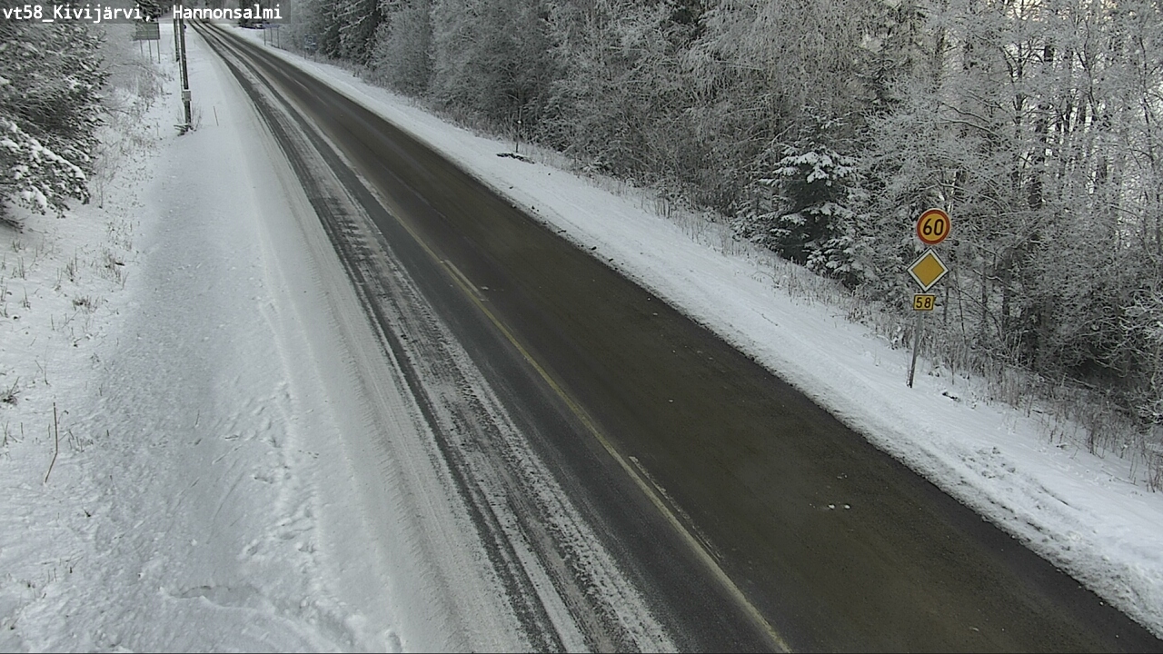 Weather Camera Image Road 58 Kivijärvi, Hannonsalmi, Kivijärvi, Keski-Suomi