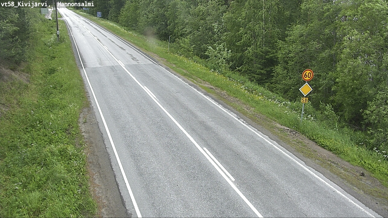 Weather Camera Image Road 58 Kivijärvi, Hannonsalmi, Kivijärvi, Keski-Suomi