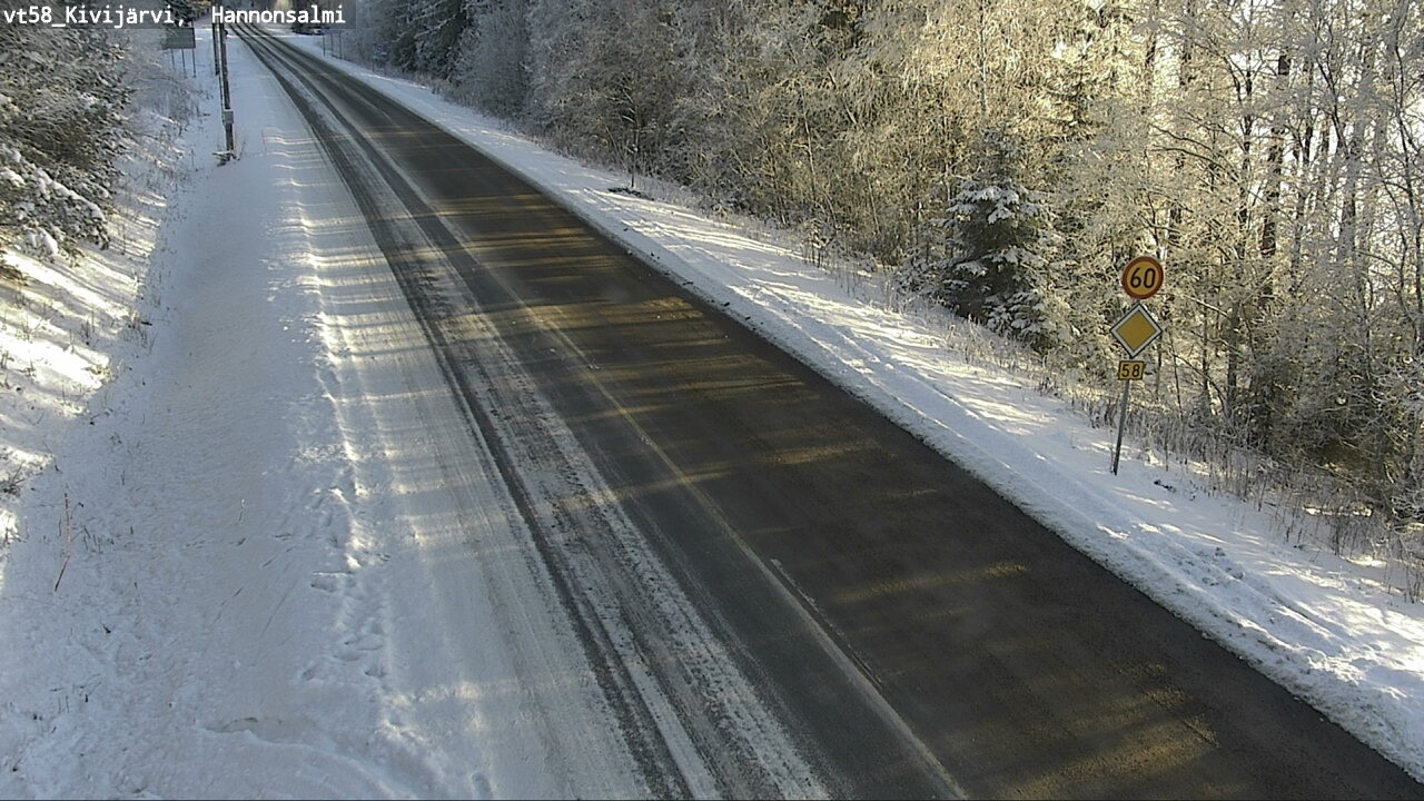 Weather Camera Image Road 58 Kivijärvi, Hannonsalmi, Kivijärvi, Keski-Suomi