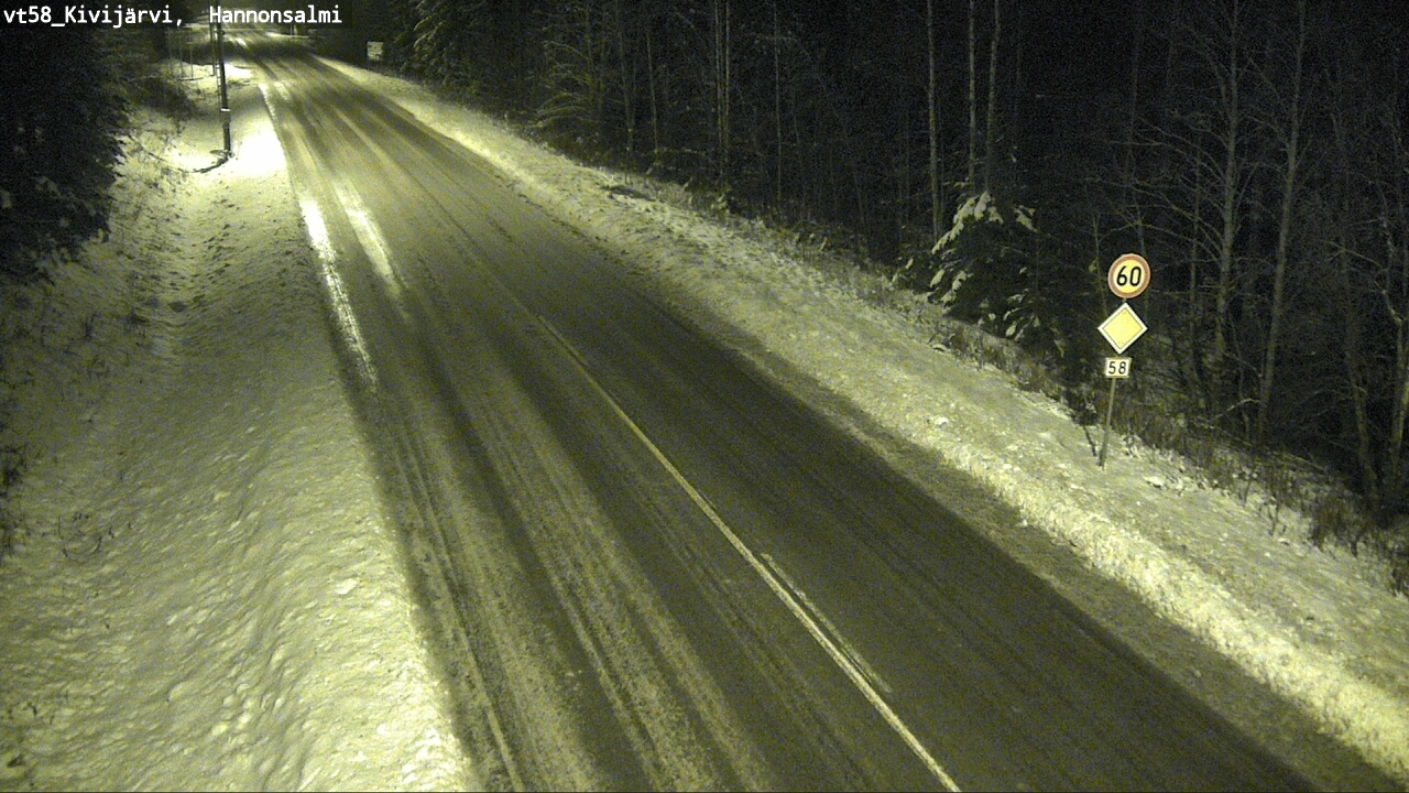 Weather Camera Image Road 58 Kivijärvi, Hannonsalmi, Kivijärvi, Keski-Suomi