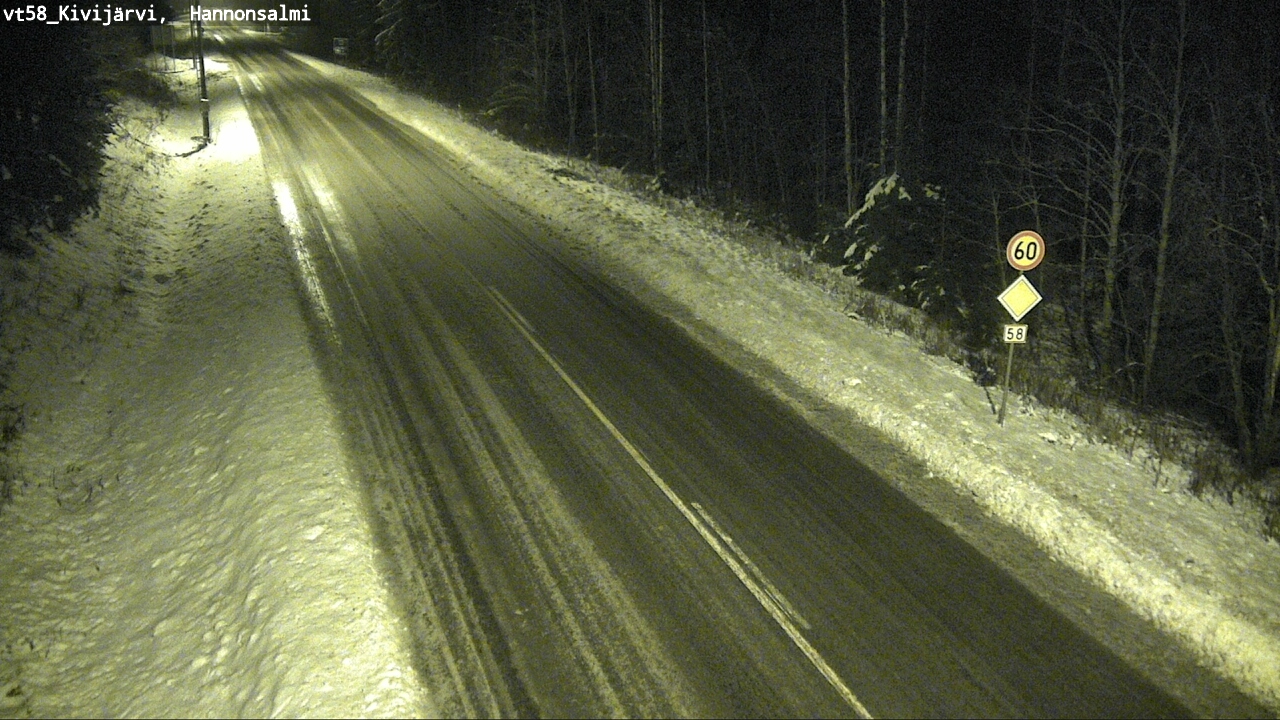 Weather Camera Image Road 58 Kivijärvi, Hannonsalmi, Kivijärvi, Keski-Suomi