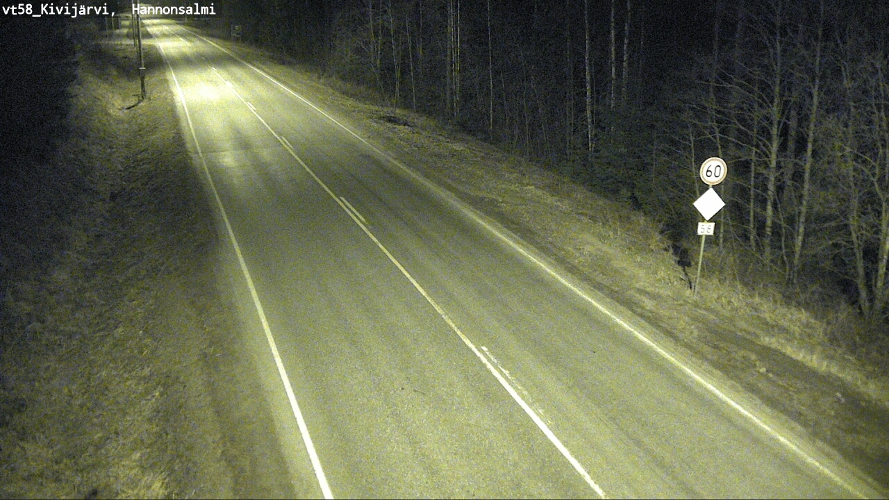 Weather Camera Image Road 58 Kivijärvi, Hannonsalmi, Kivijärvi, Keski-Suomi