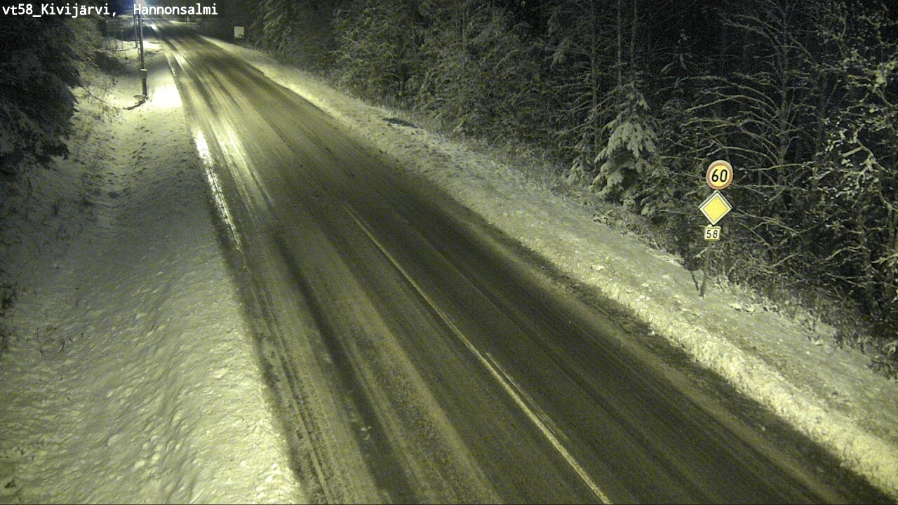 Weather Camera Image Road 58 Kivijärvi, Hannonsalmi, Kivijärvi, Keski-Suomi