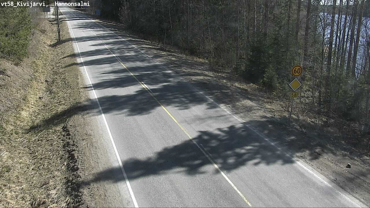 Weather Camera Image Road 58 Kivijärvi, Hannonsalmi, Kivijärvi, Keski-Suomi