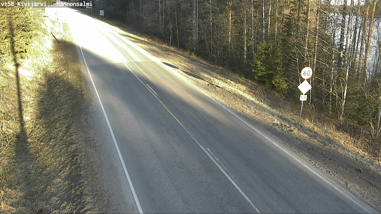 Weather Camera Image Road 58 Kivijärvi, Hannonsalmi, Kivijärvi, Keski-Suomi