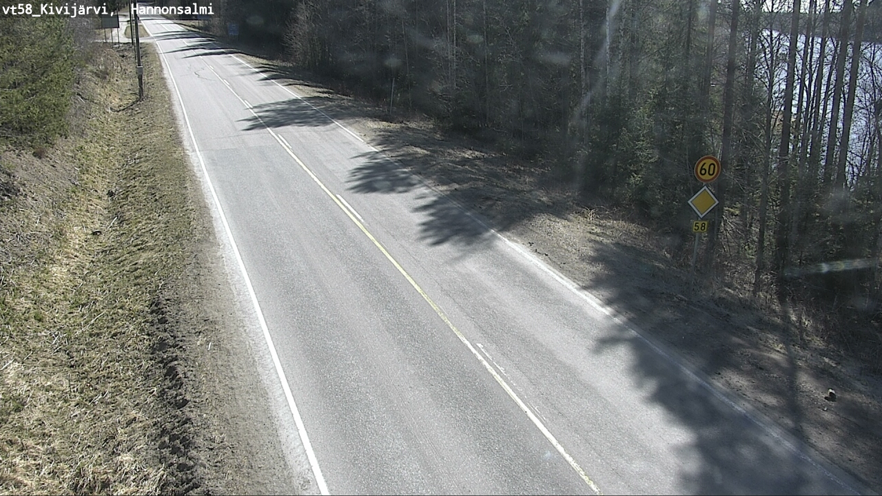 Weather Camera Image Road 58 Kivijärvi, Hannonsalmi, Kivijärvi, Keski-Suomi
