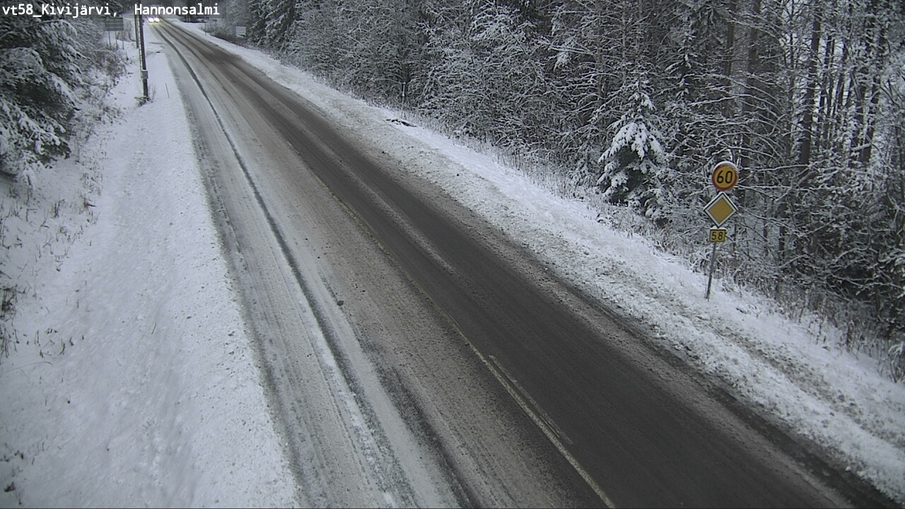 Weather Camera Image Road 58 Kivijärvi, Hannonsalmi, Kivijärvi, Keski-Suomi