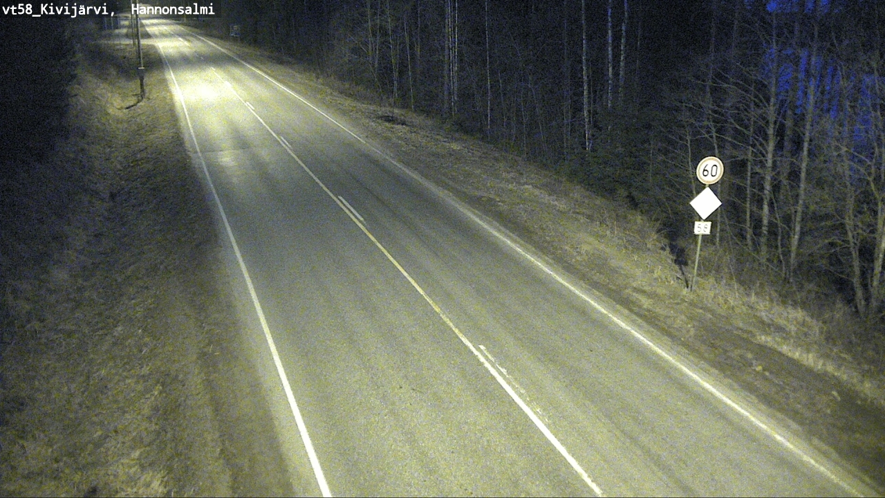 Weather Camera Image Road 58 Kivijärvi, Hannonsalmi, Kivijärvi, Keski-Suomi