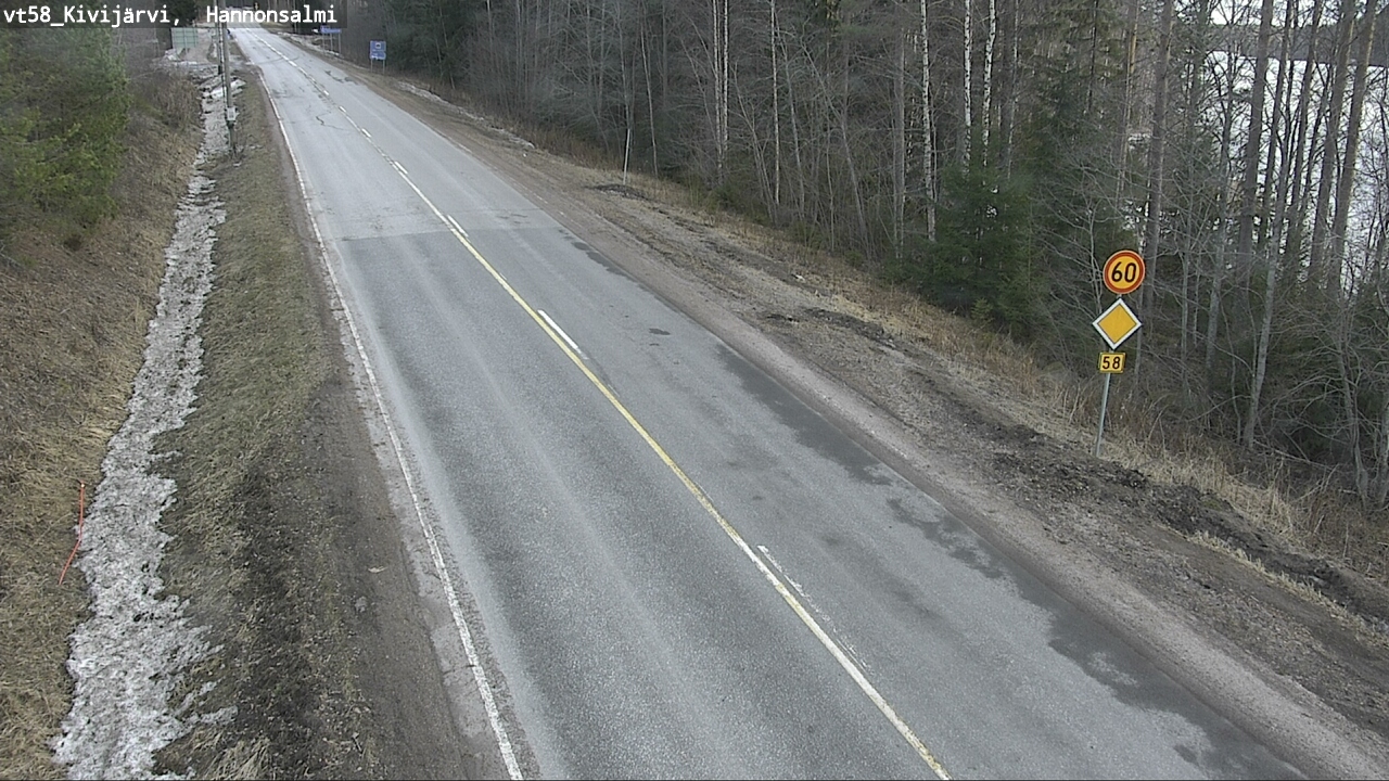 Weather Camera Image Road 58 Kivijärvi, Hannonsalmi, Kivijärvi, Keski-Suomi