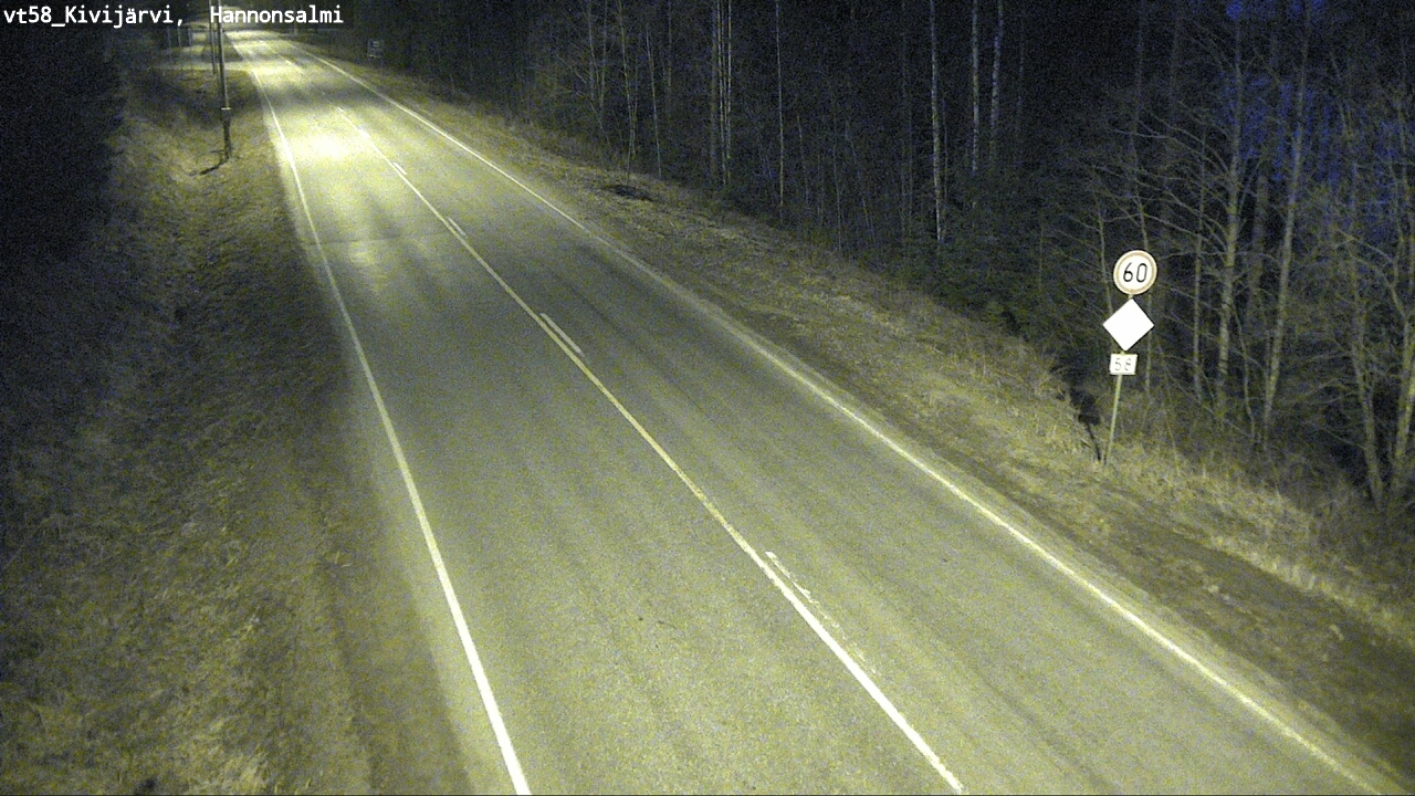 Weather Camera Image Road 58 Kivijärvi, Hannonsalmi, Kivijärvi, Keski-Suomi