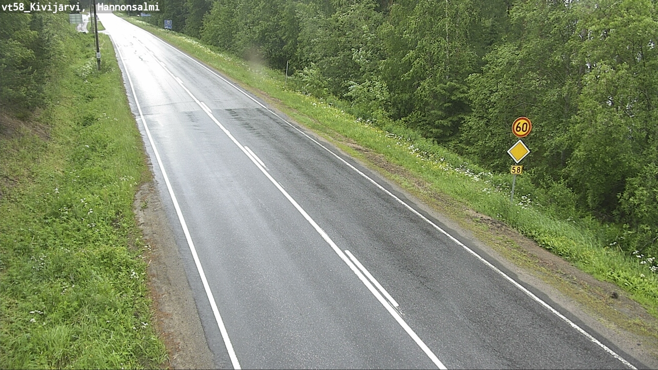 Weather Camera Image Road 58 Kivijärvi, Hannonsalmi, Kivijärvi, Keski-Suomi