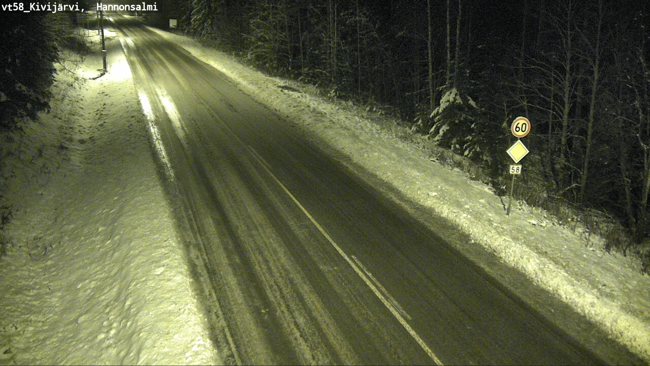 Weather Camera Image Road 58 Kivijärvi, Hannonsalmi, Kivijärvi, Keski-Suomi