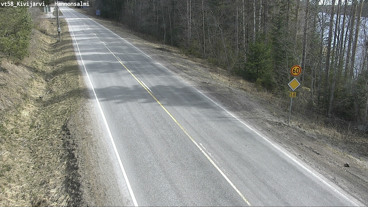 Weather Camera Image Road 58 Kivijärvi, Hannonsalmi, Kivijärvi, Keski-Suomi