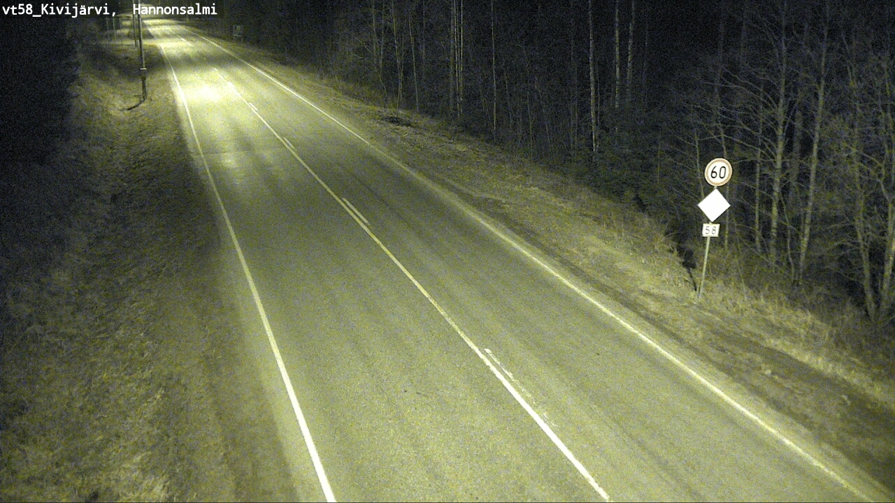 Weather Camera Image Road 58 Kivijärvi, Hannonsalmi, Kivijärvi, Keski-Suomi