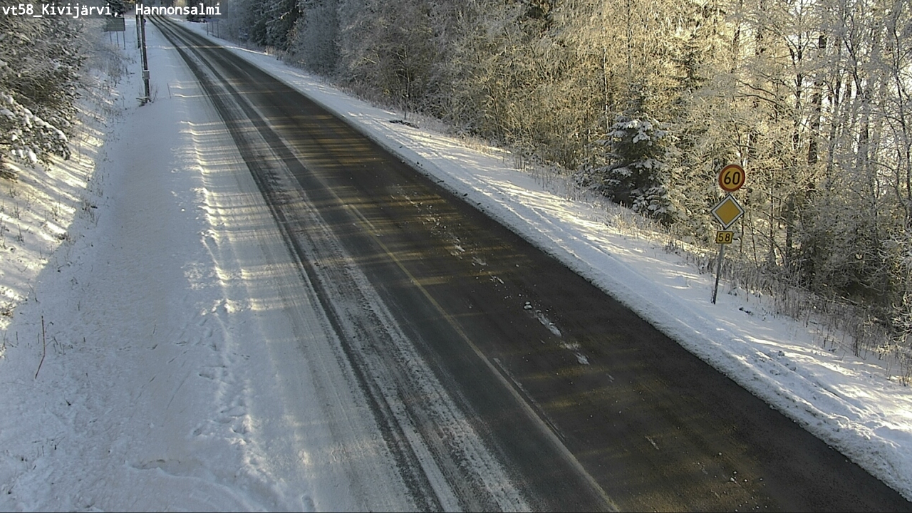 Weather Camera Image Road 58 Kivijärvi, Hannonsalmi, Kivijärvi, Keski-Suomi
