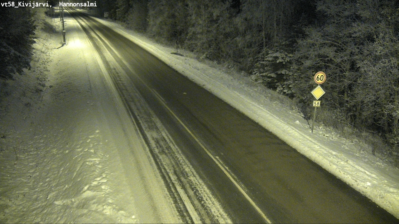 Weather Camera Image Road 58 Kivijärvi, Hannonsalmi, Kivijärvi, Keski-Suomi