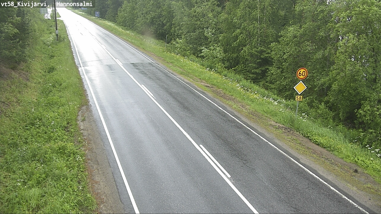 Weather Camera Image Road 58 Kivijärvi, Hannonsalmi, Kivijärvi, Keski-Suomi