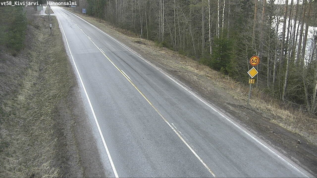 Weather Camera Image Väg 58 Kivijärvi, Hannonsalmi, Kivijärvi, Keski-Suomi
