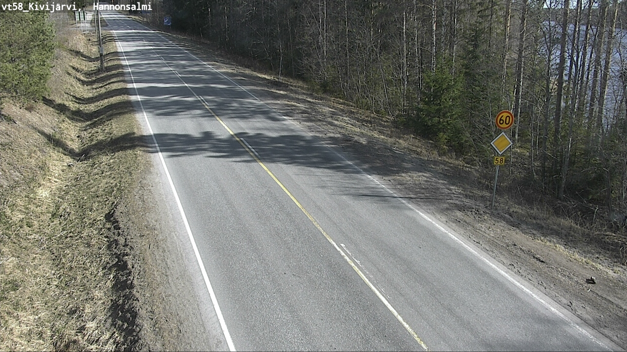 Weather Camera Image Road 58 Kivijärvi, Hannonsalmi, Kivijärvi, Keski-Suomi