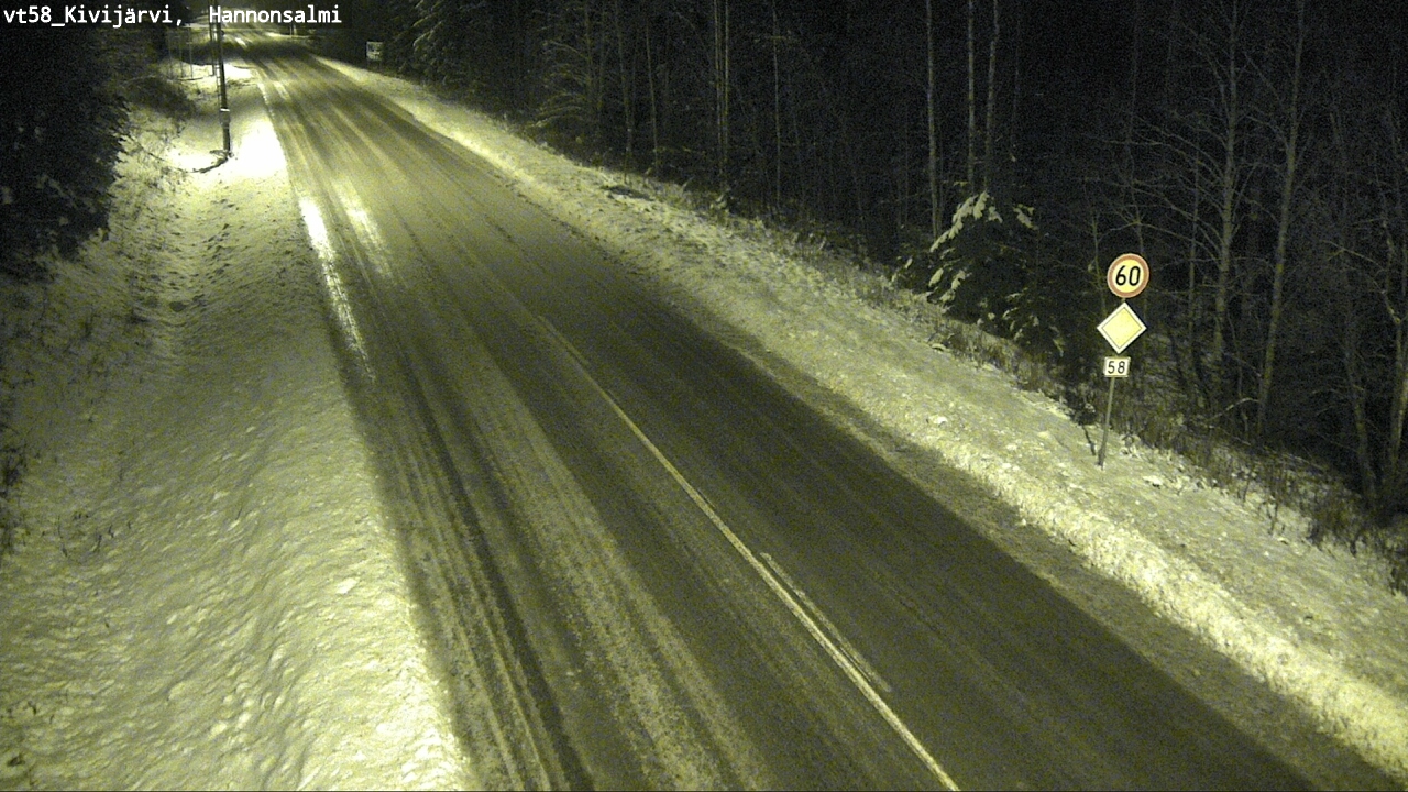 Weather Camera Image Road 58 Kivijärvi, Hannonsalmi, Kivijärvi, Keski-Suomi