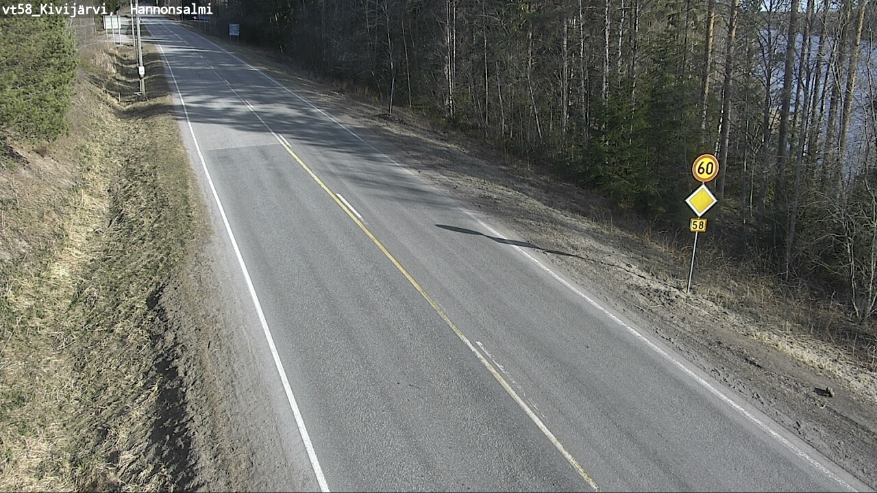 Weather Camera Image Road 58 Kivijärvi, Hannonsalmi, Kivijärvi, Keski-Suomi