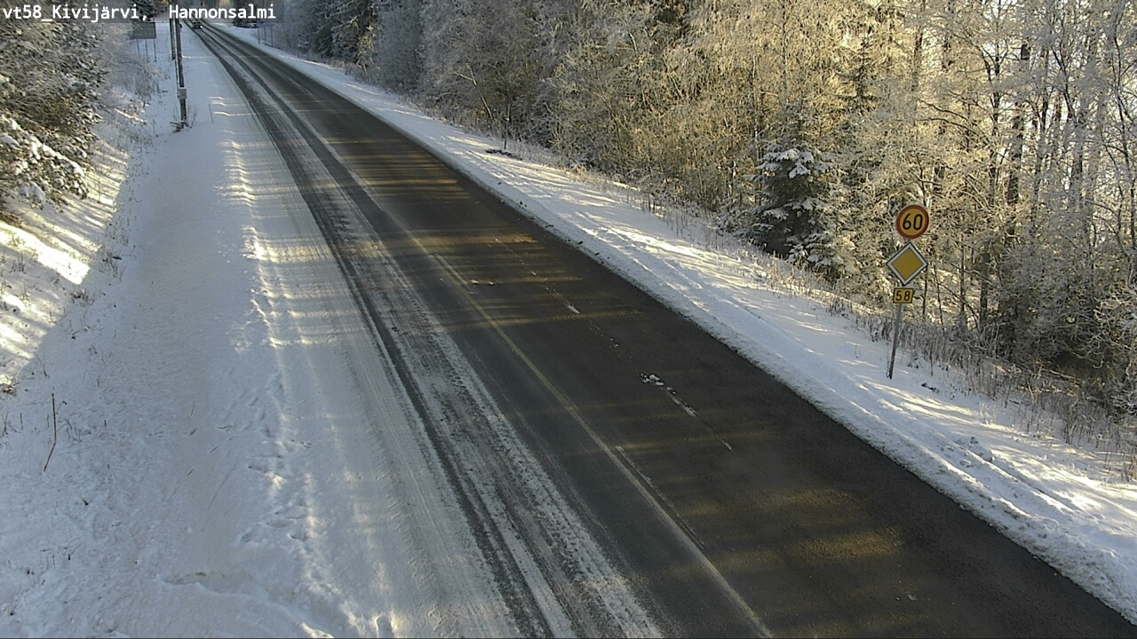 Weather Camera Image Road 58 Kivijärvi, Hannonsalmi, Kivijärvi, Keski-Suomi