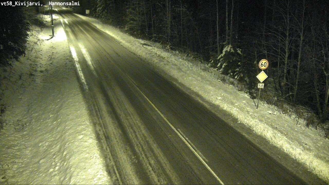 Weather Camera Image Road 58 Kivijärvi, Hannonsalmi, Kivijärvi, Keski-Suomi