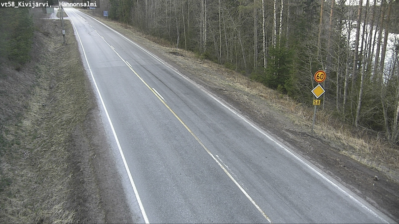 Weather Camera Image Väg 58 Kivijärvi, Hannonsalmi, Kivijärvi, Keski-Suomi