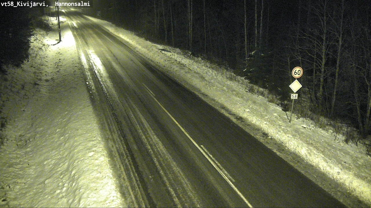 Weather Camera Image Road 58 Kivijärvi, Hannonsalmi, Kivijärvi, Keski-Suomi